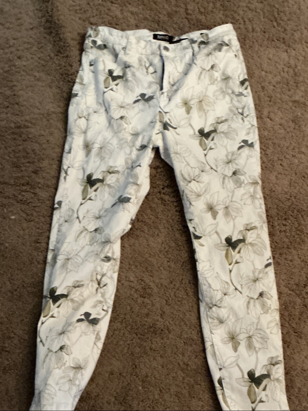 Floral Print White Women’s Jeans by Buffalo.